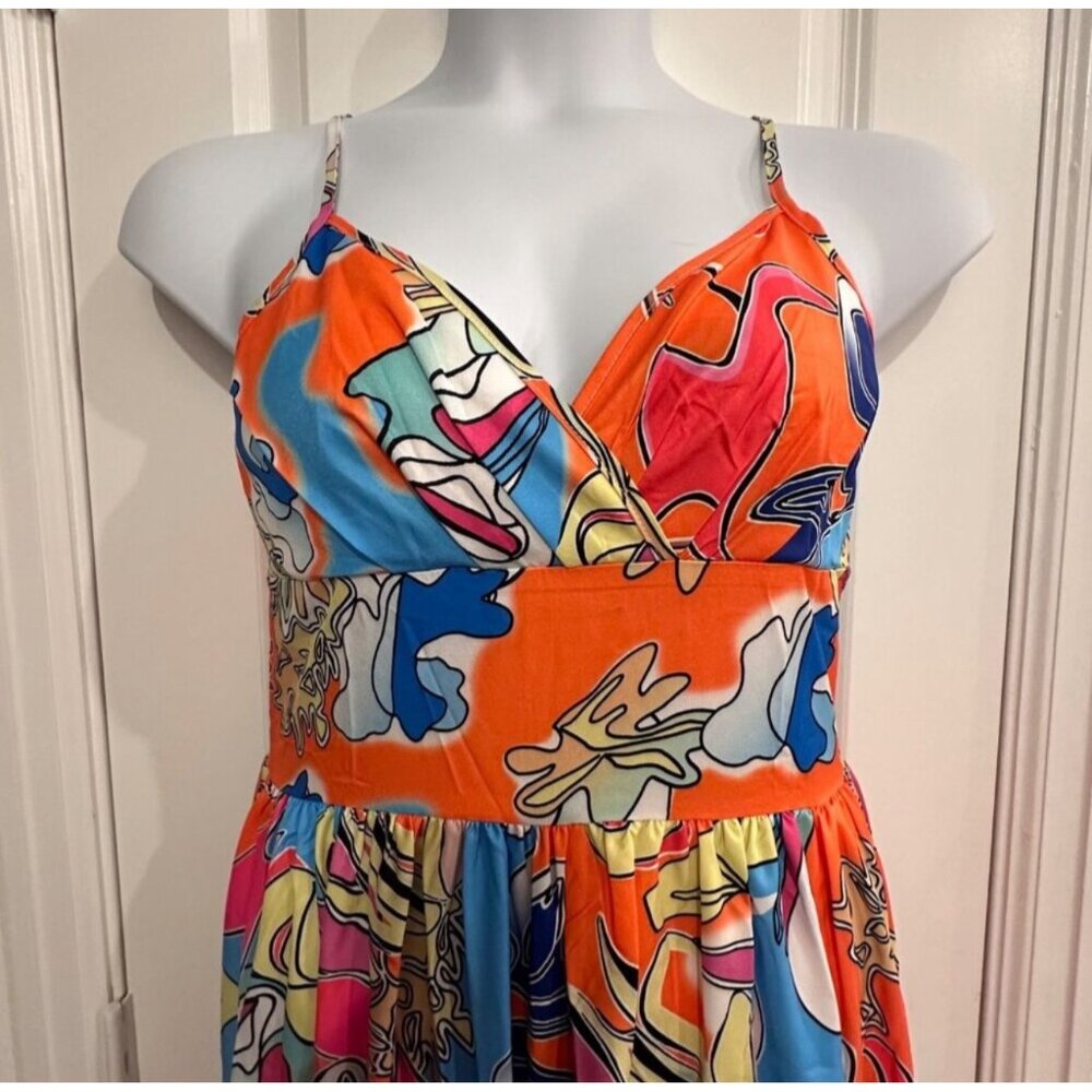 Colorful Summer Mundefeis Dress Size L - Picture 5 of 9